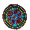 PODSTAWKA POD KUBEK Haft Rękodzieło Sztuka Shipibo Konibo Art Peru 15-16 cm