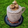 PODSTAWKA POD KUBEK Haft Rękodzieło Sztuka Shipibo Konibo Art Peru 15-16 cm