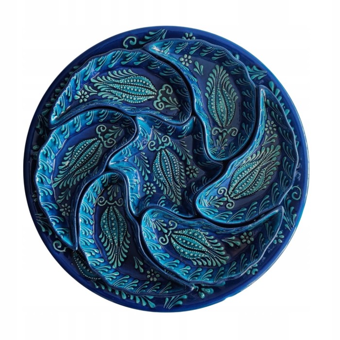 Turecki Turkusowy Ceramiczny Zestaw Śniadaniowy