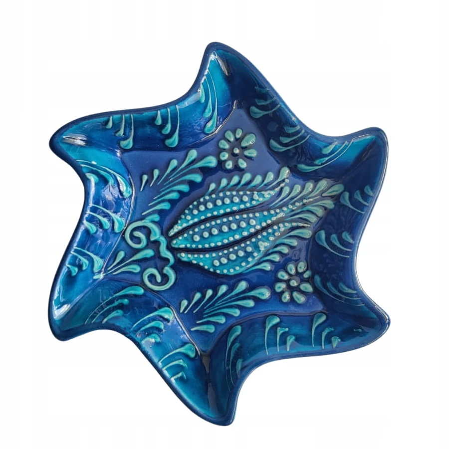 Turecki Turkusowy Ceramiczny Zestaw Śniadaniowy