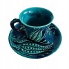 Filiżanki do kawy herbaty zestaw kubków Tureckie Turkus Ceramiczne 12 sztuk