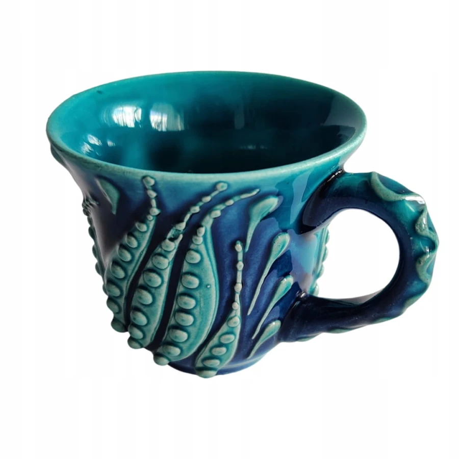 Filiżanki do kawy herbaty zestaw kubków Tureckie Turkus Ceramiczne 12 sztuk