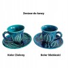 Filiżanki do kawy herbaty zestaw kubków Tureckie Turkus Ceramiczne 12 sztuk