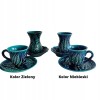 Filiżanki do kawy herbaty zestaw kubków Tureckie Turkus Ceramiczne 12 sztuk