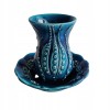 FILIŻANKI DO KAWY HERBATY Zestaw Kubków Tureckie Turkus Ceramiczny 12 sztuk