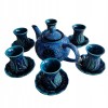 FILIŻANKI DO KAWY HERBATY Zestaw Kubków Tureckie Turkus Ceramiczny 12 sztuk