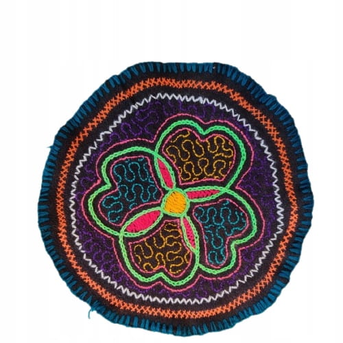 Altar Ceremonialny Haft Rękodzieło Sztuka Shipibo Konibo Art Peru 15 cm
