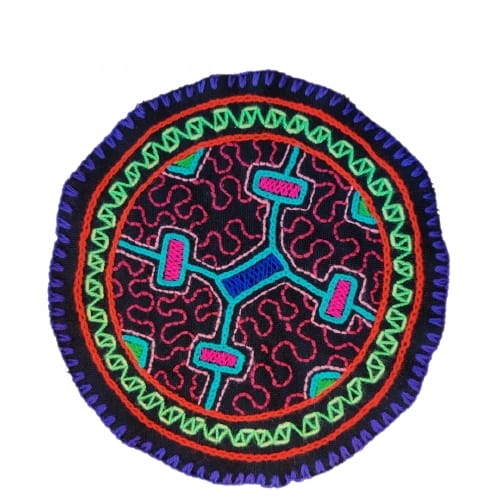 Altar Ceremonialny Haft Rękodzieło Sztuka Shipibo Konibo Art Peru 15-16 cm
