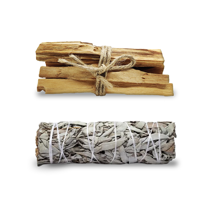 Zestaw certyfikowanego Palo Santo z Peru 25 g i białej szałwii z USA 25 g