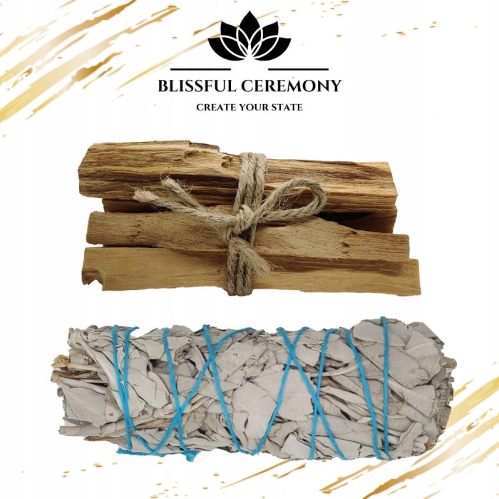 Kadzidło Kadzidełko Palo Santo Do Medytacji 25g + Biała Szałwia 25g Zestaw