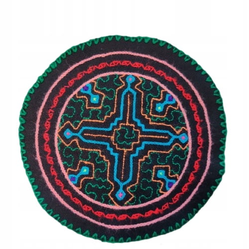 Altar Ceremonialny Haft Rękodzieło Sztuka Shipibo Konibo Art Peru 15 cm