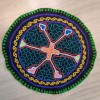 Altar Ceremonialny Haft Rękodzieło Sztuka Shipibo Konibo Art Peru 15-16 cm