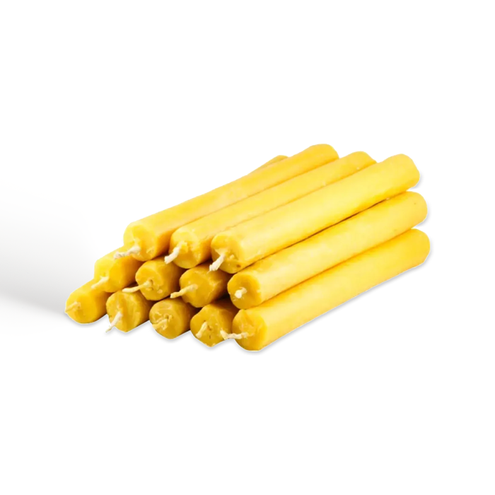 Świeca z naturalnego wosku pszczelego 21 cm 80 g – 2 sztuki