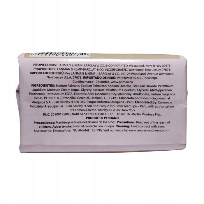 Etykieta mydła Jabón de Tocador de Rosas Murray &amp; Lanman w kostce 95 g