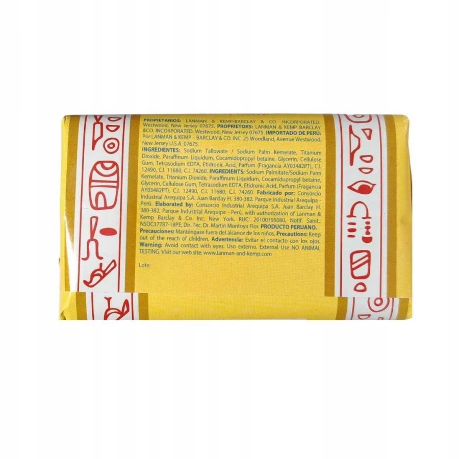 Etykieta opakowania mydła Patchouli Lanman &amp; Kemp
