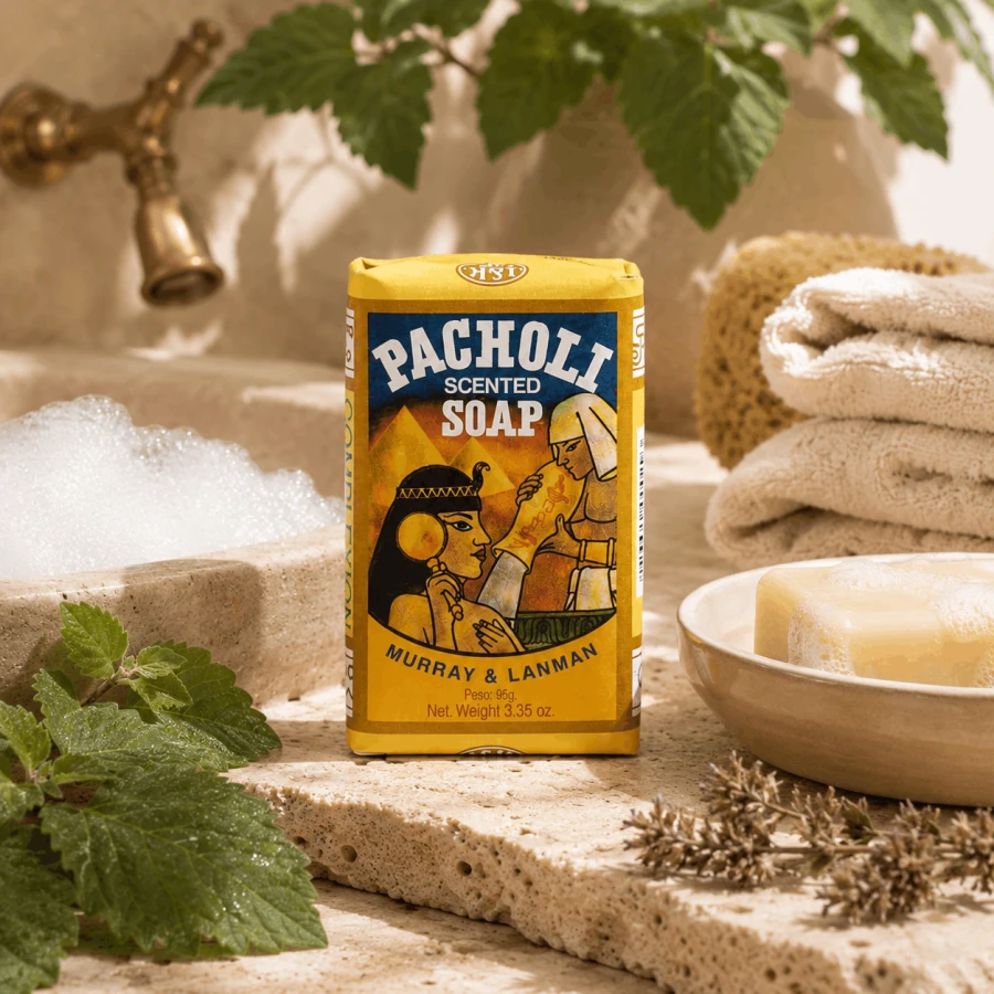 Mydło Patchouli Lanman &amp; Kemp z liśćmi paczuli