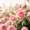 Kwiaty róży (Rosa × damascena)