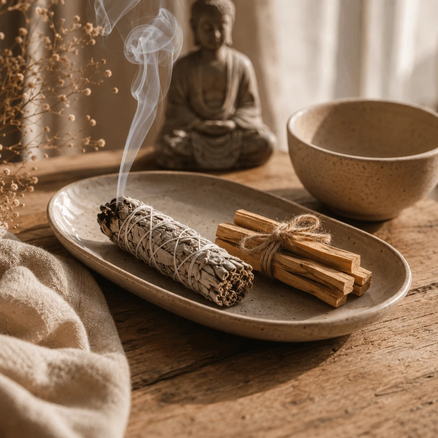 Zestaw Palo Santo 25 g i białej szałwii 25 g do medytacji i okadzania