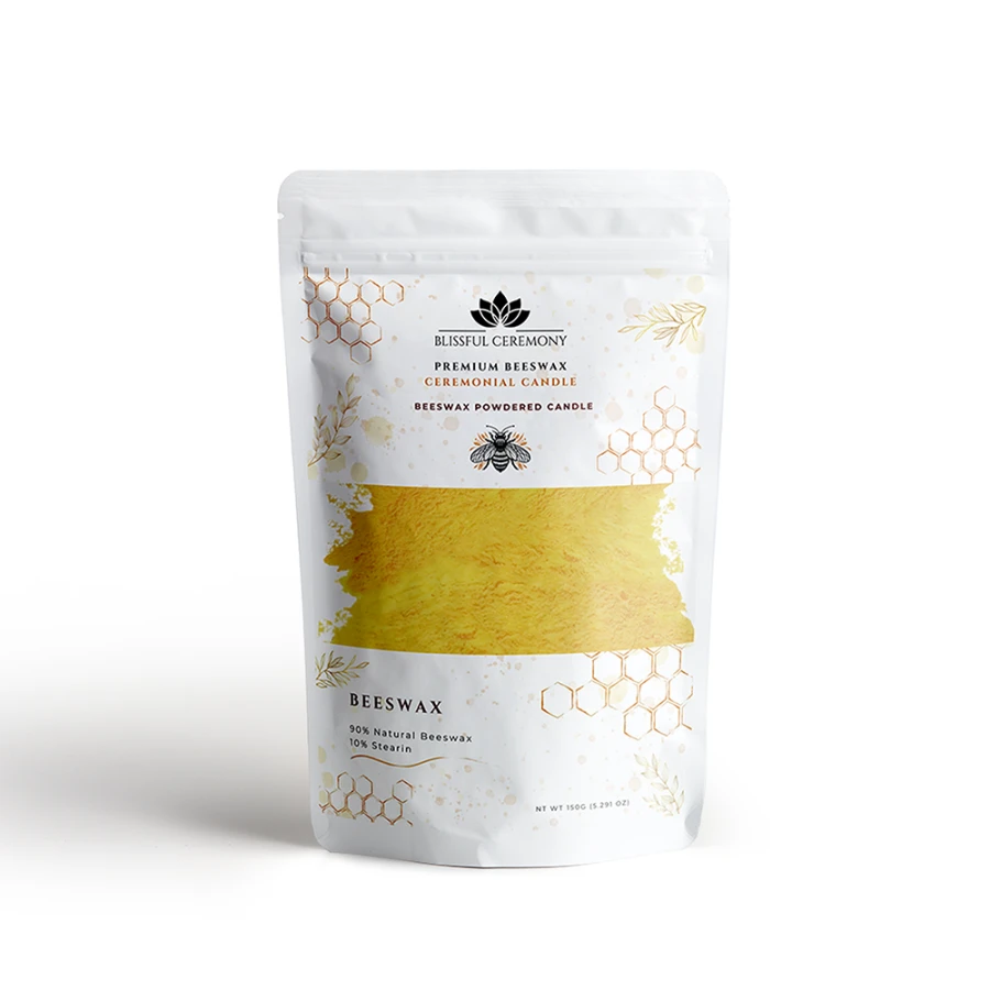 Sypka świeca z naturalnego wosku pszczelego 150 g (250 ml)